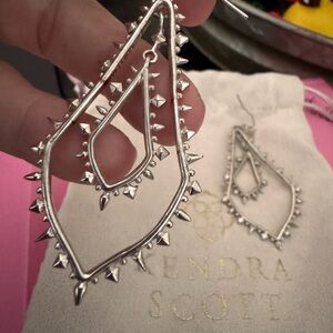 Kendra Scott Spiked Silver Earrings